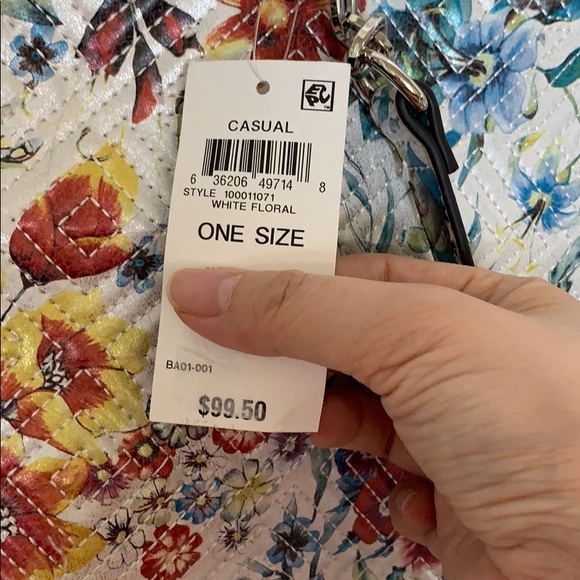 INC Quinn Quilted Floral padded laptop Large Tote - Picture 6 of 6